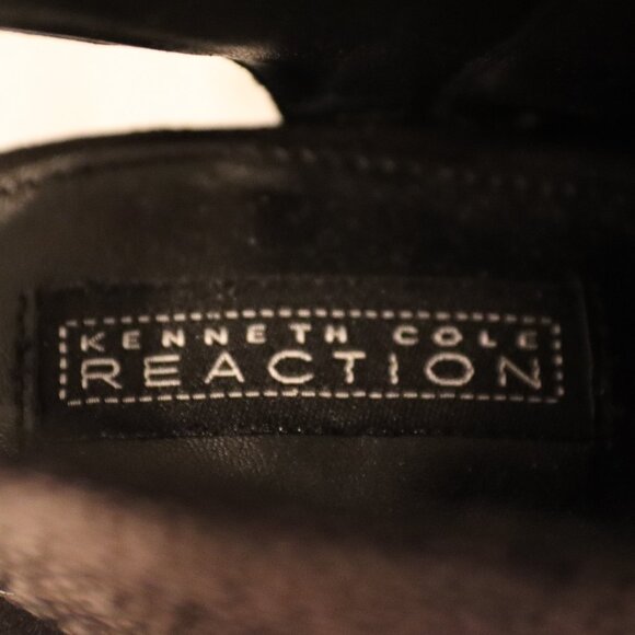 Kenneth Cole Reaction Shell Shock Heel Black Suede and metallic animal print 7.5 - Picture 5 of 14